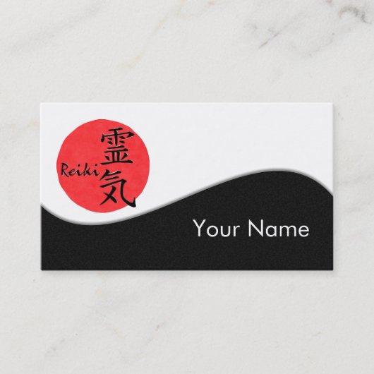 Reiki-kalligrafie en Word 1 Visitekaartje (Voorkant)