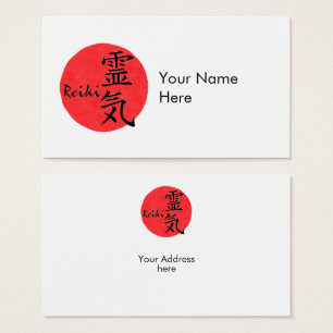 Reiki-kalligrafie en Word 1 Visitekaartje