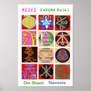 REIKI KARUNA Genezingsmeester Symbolen Poster