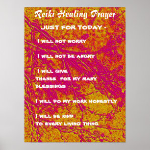 REIKI Karuna Healing Master's Symbolen Poster