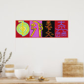 REIKI Karuna Healing Master's Symbolen Poster (Keuken)