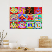REIKI Karuna Healing Master's Symbolen Poster (Keuken)