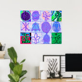 REIKI Karuna Healing Master's Symbolen Poster (Thuiskantoor)