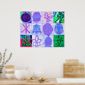 REIKI Karuna Healing Master's Symbolen Poster (Keuken)