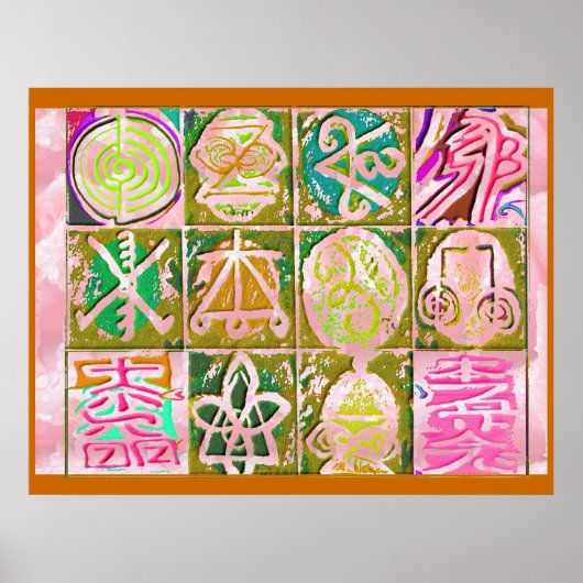 REIKI Karuna: stijlsymbolen Poster (Voorkant)