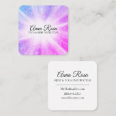 *~* Reiki — Massage Energy Rays Vierkante Visitekaartje (Voorkant / Achterkant)