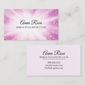 *~* Reiki Massage Healing Sparkle Rays Visitekaartje (Voorkant / Achterkant)