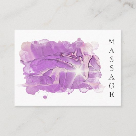 *~*. Reiki Massage Therapist QR Massage Therapy Visitekaartje (Voorkant)