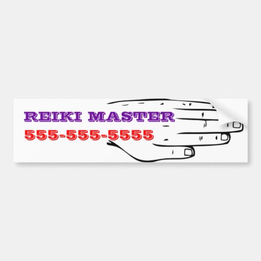 Reiki Master  Bumpersticker (Voorkant)