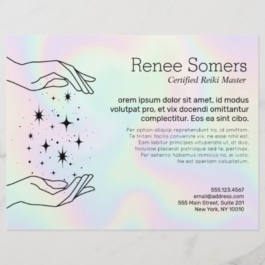 Reiki Master Chakra Energy Healer Flyer (Voorkant)