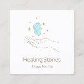 Reiki Master Crystal Healer Vierkante Visitekaartje (Voorkant)
