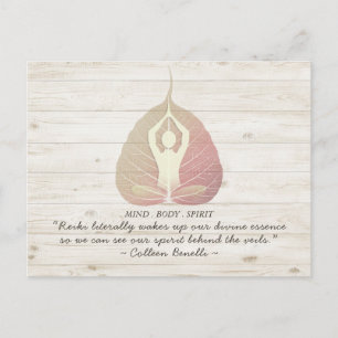 Reiki Master en Yoga Mediation Instructor Quotes Briefkaart