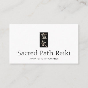 Reiki Master Gold Hanko Symbol Visitekaartje