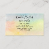 Reiki Master QR Code Carte de visite coloré (Dos)
