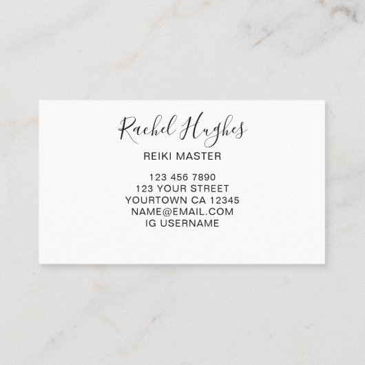 Reiki Master QR-code Visitekaartje (Achterkant)