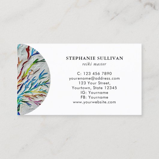 Reiki Master Tree of Life Visitekaartje (Achterkant)