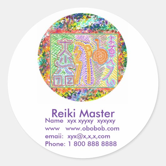 Reiki Master verkoopbevordering Ronde Sticker (Voorkant)