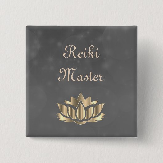 Reiki Master Vierkante Button 5,1 Cm (Voorkant)