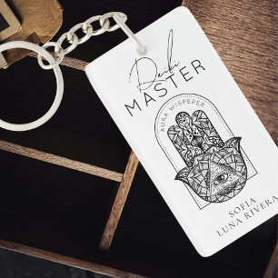Reiki Meester Hamsa Hand Boze Oog Yoga Therapeut Sleutelhanger