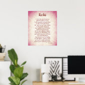 'Reiki' poem art poster (Bureau à domicile)