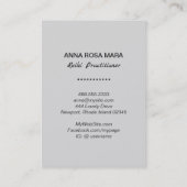 *~* Reiki Practitioner Master Symbol Silver Grey Visitekaartje (Achterkant)