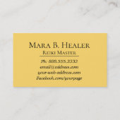 *~* Reiki Practitioner of Master Energy Healer Visitekaartje (Achterkant)