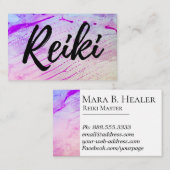 *~* Reiki Practitioner Reiki Master Teacher Healer Visitekaartje (Voorkant / Achterkant)