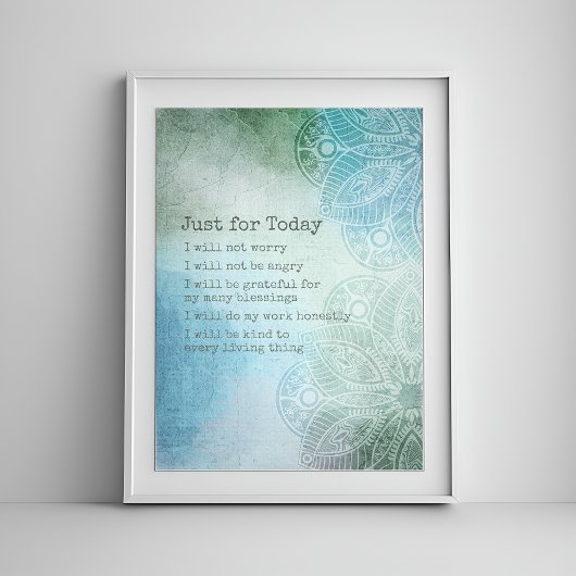 Reiki Prayer - 5 Poster Dagelijkse Beginselen