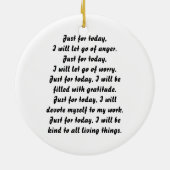 Reiki Preepts Keramisch Ornament (Achterkant)