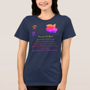 Reiki Principes Alleen Voor Vandaag Regenboog Tri-Blend Shirt
