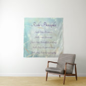 Reiki Principes Bleek blauw ontwerp Wandkleed (In situ)