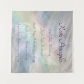 Reiki Principes Rainbow Mandala-ontwerp Wandkleed (Voorkant (horizontaal))