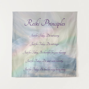 Reiki Principes Rainbow Mandala-ontwerp Wandkleed