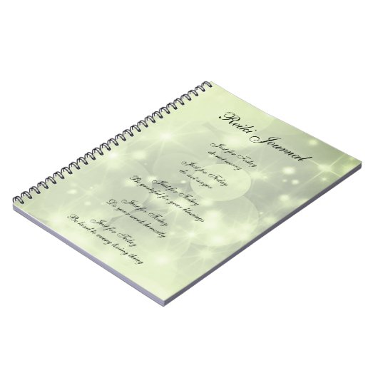 Reiki Principes sparkly design Notitieboek (Linkerzijde)