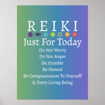 Reiki Principles Prepageert gradiënt Groen tot Paa