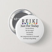 Reiki Principles Prepts White Ronde Button 5,7 Cm (Voorkant /achterkant)