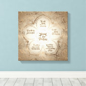 Reiki Principles - Reiki Precepts Golden Sheer Canvas Afdruk (Insitu (Houten vloer))