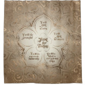 Reiki Principles - Reiki Precepts Golden Sheer Douchegordijn (Voorkant)