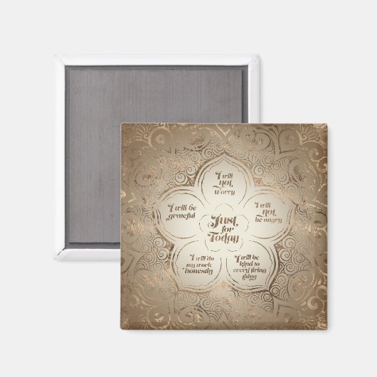 Reiki Principles - Reiki Precepts Golden Sheer Magneet (Voorkant / Achterkant)