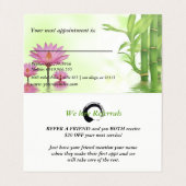Reiki Spa Yoga Trio Balance w/Appointverwijzing Visitekaartjes (Binnenkant ongevouwen)