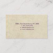 Reiki symbool en handen in Lotus Amethist en Goud Visitekaartje (Achterkant)