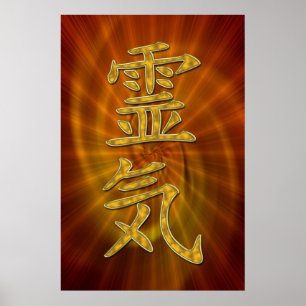 REIKI Symbool gold + shine Poster