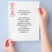 Reiki Symbool in rode inkt Flyer (Hand)