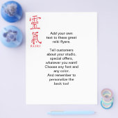 Reiki Symbool in rode inkt Flyer (Enkel)