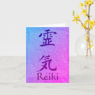 Reiki Symbool Paarse  notitie Kaart