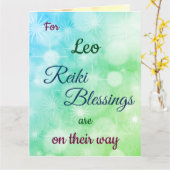 Reiki themed Get Well groet Kaart (Gele Bloem)