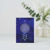 *~* Reiki Universe Flower of Life Yoga Astrology Visitekaartje (Staand voorkant)