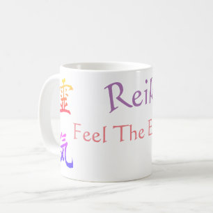 Reiki voelt de energie-regenboog koffiemok