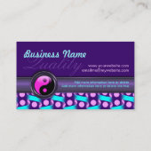 Reiki Yin Yang Purple Cartes de visite (Dos)