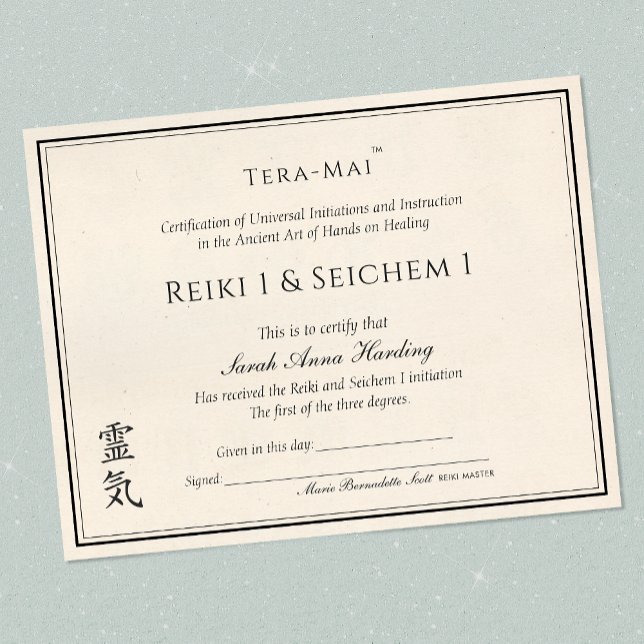 Reiki Yoga-certificaat van voltooiing (Creator heeft geüpload)